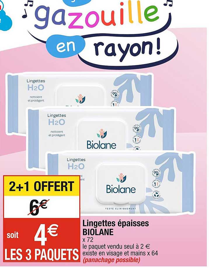 Lingettes épaisses Biolane