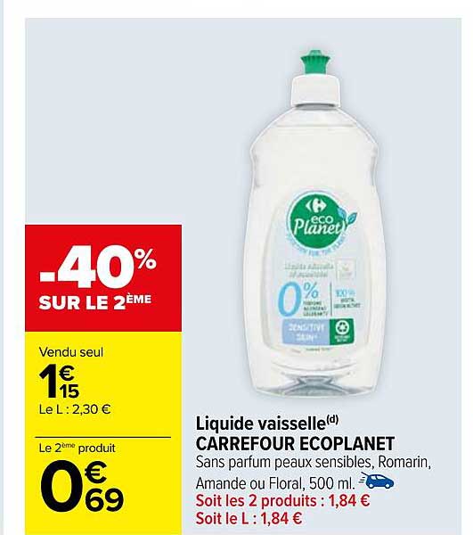 liquide vaisselle carrefour éco planet