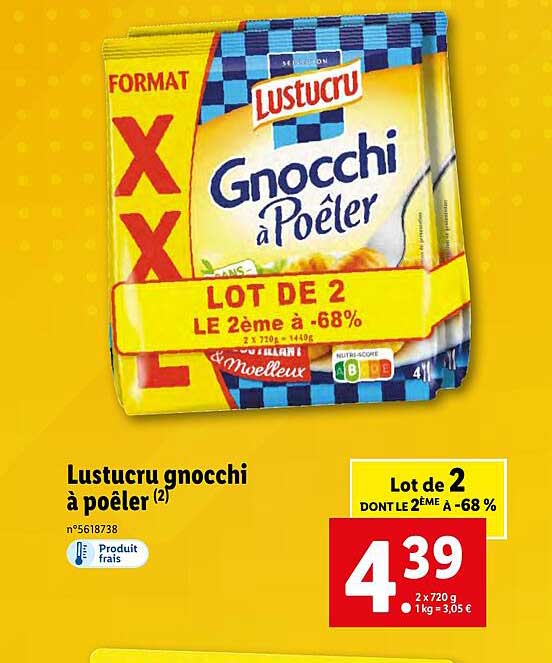 Lustucru Gnocchi à Poêler