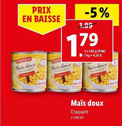 Maïs Doux Craquant