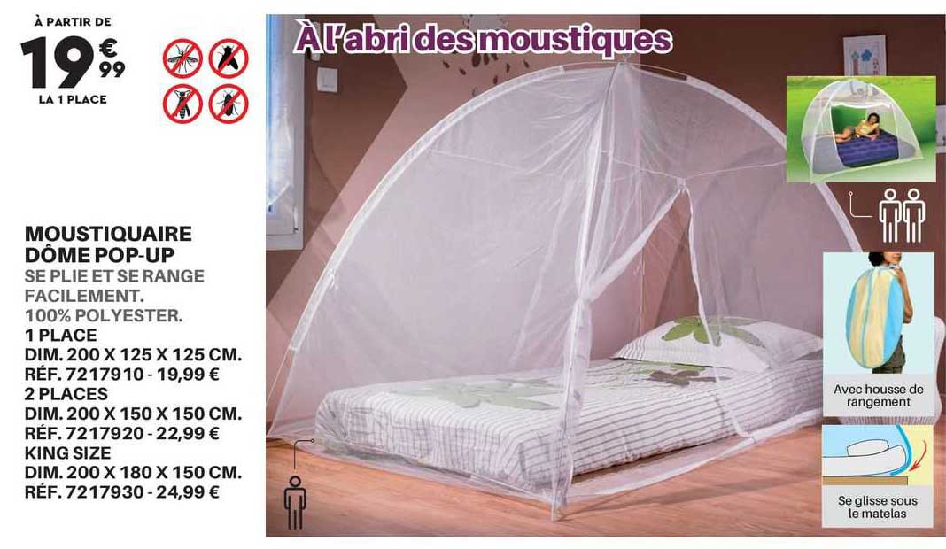 moustiquaire dôme pop-up