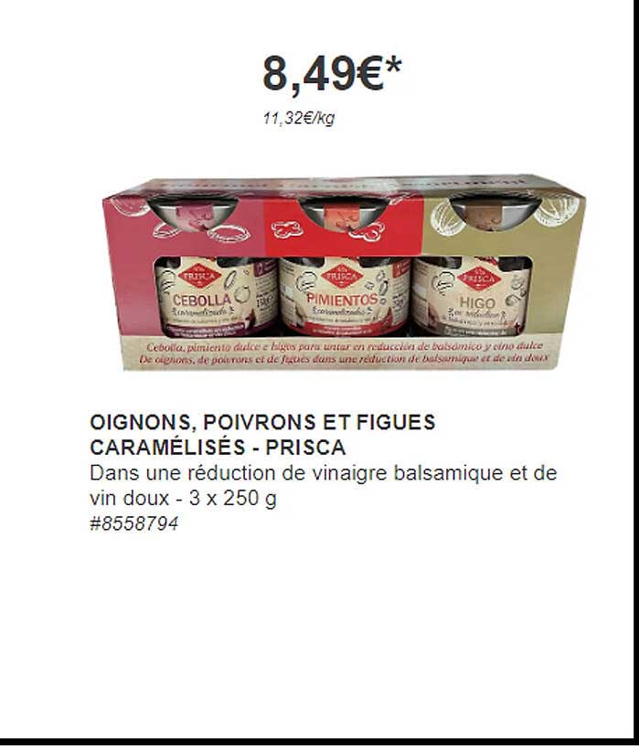 oignons, poivrons et figues caramélisés - prisca