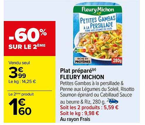 plat préparé fleury michon
