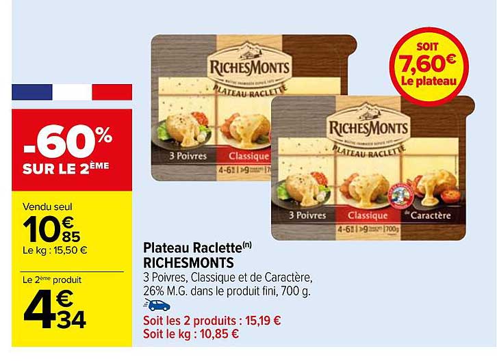 plateau raclette riches monts