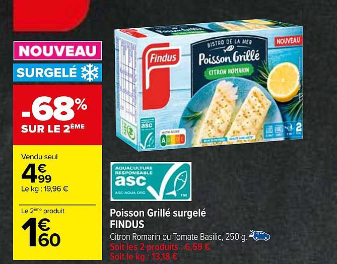 Poisson Grillé Surgelé Findus