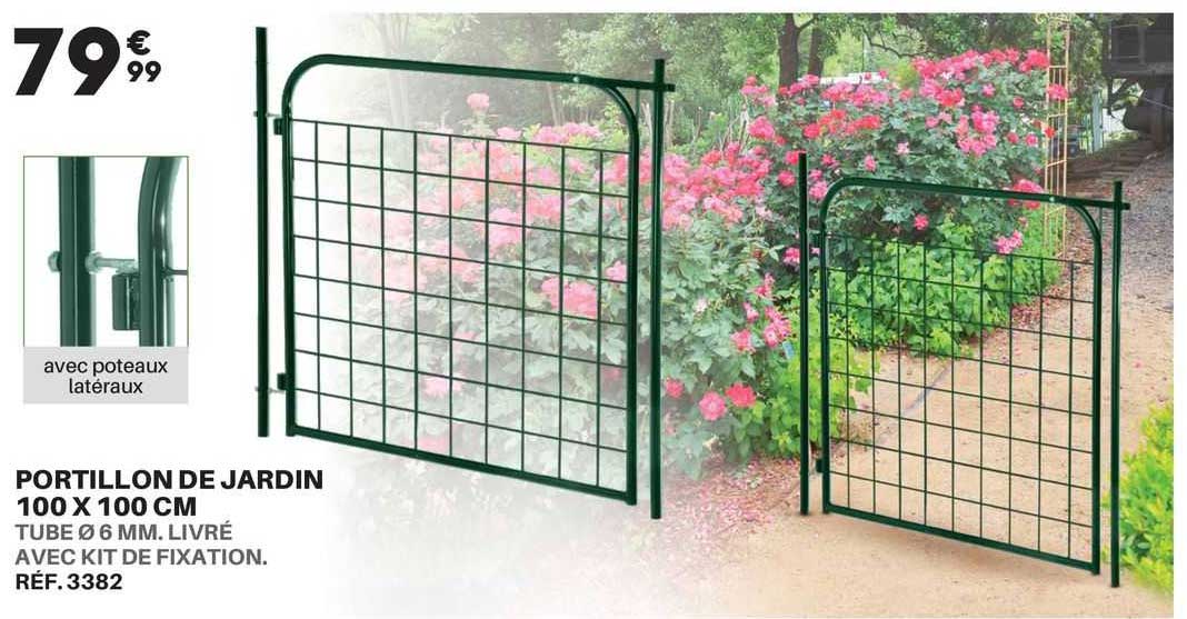 Portillon De Jardin 100 X 100 Cm