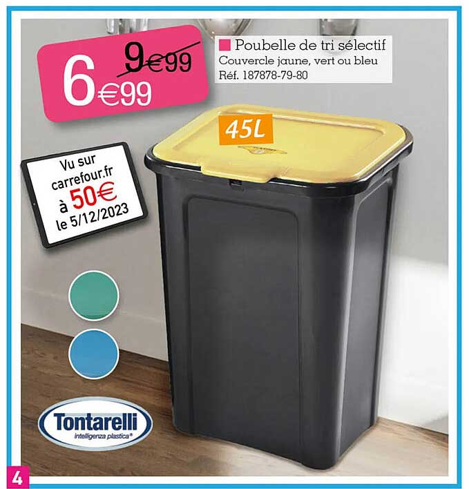 poubelle de tri sélectif tontarelli