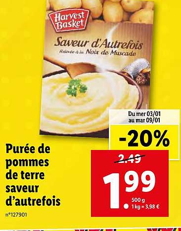 Purée De Pommes De Terre Saveur D'autrefois