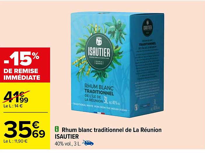 Rhum Blanc Traditionnel De La Réunion Isautier