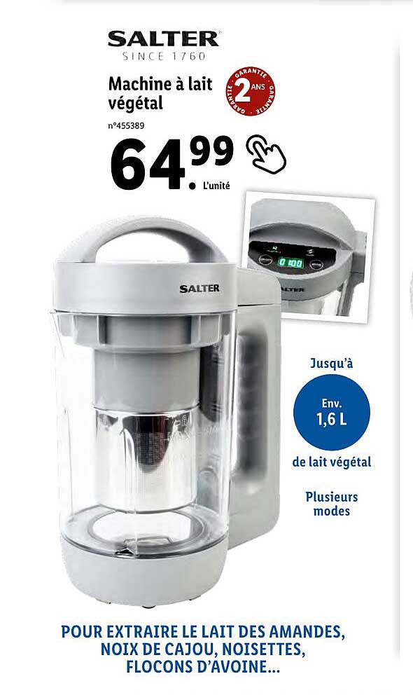Salter Machine à Lait Végétal