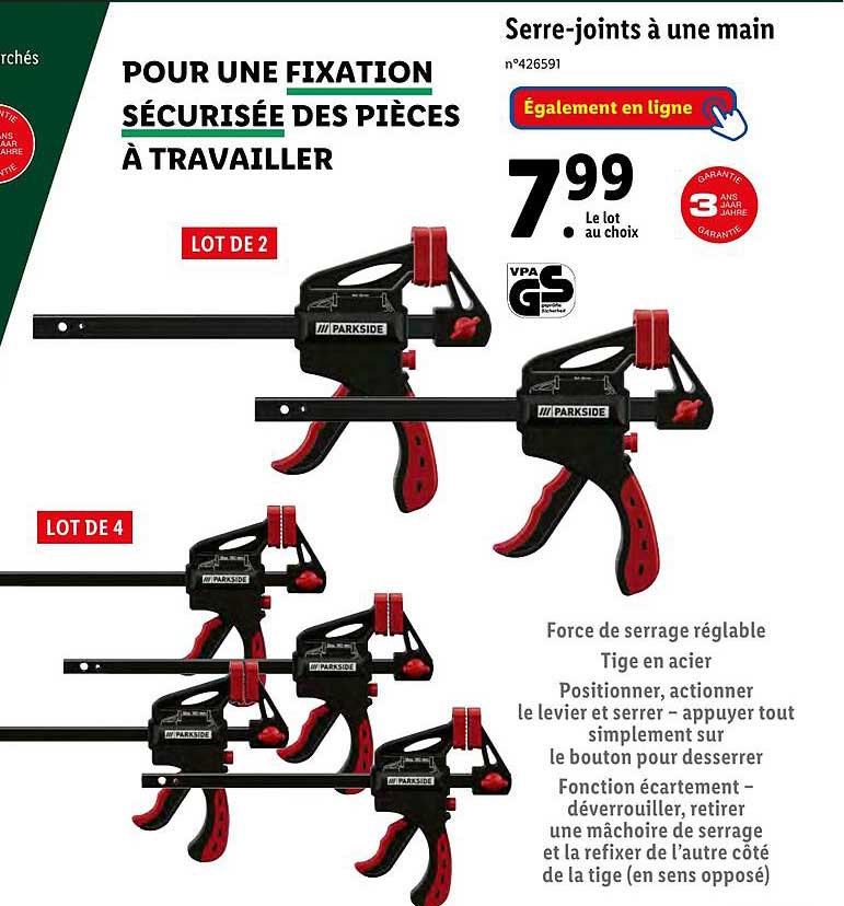 serre-joints à une main