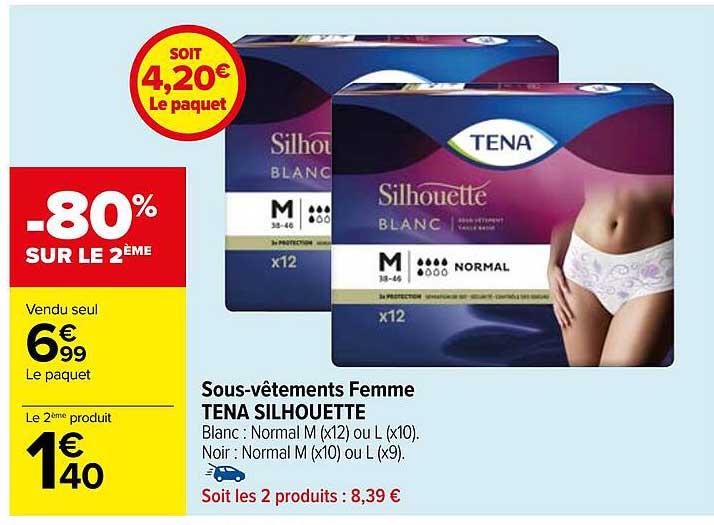 sous-vêtements femme tena silhouette