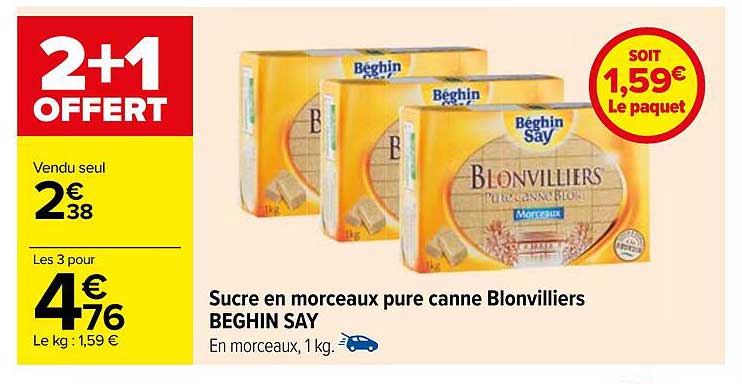 Sucre En Morceaux Pure Canne Blonvilliers Beghin Say