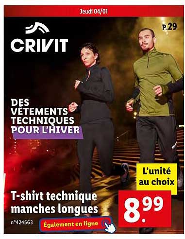 t-shirt technique manches longues