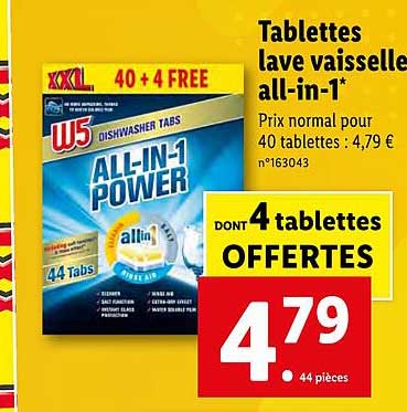 tablettes lave vaisselle all-in-1