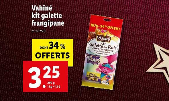 vahiné kit galette frangipane