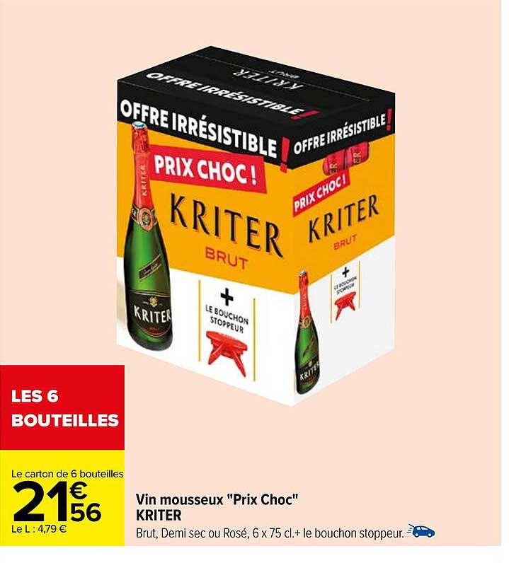 vin mousseux "prix choc" kriter