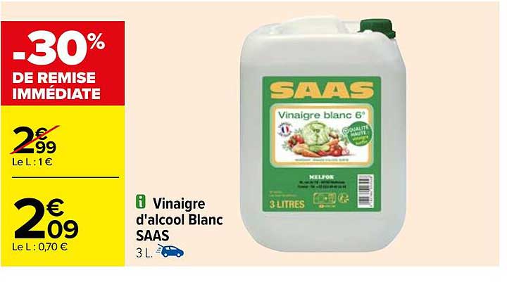 vinaigre d'alcool blanc saas