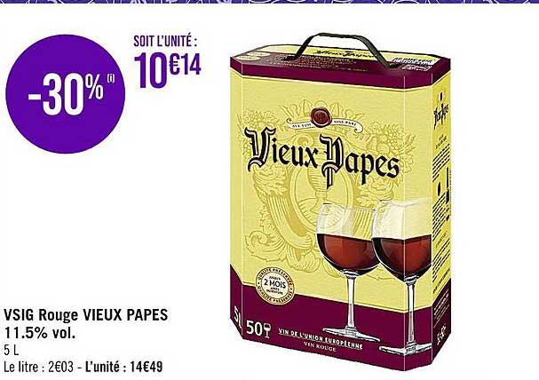 vsig rouge vieux papes 11.5% vol.