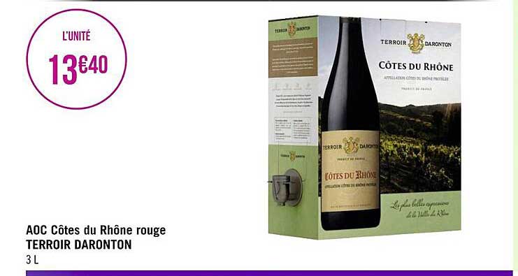 Aoc Côtes Du Rhône Rouge Terroir Daronton