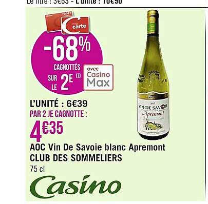 Aoc Vin De Savoie Blanc Apremont Club Des Sommeliers