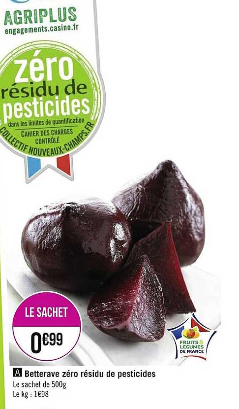 betterave zéro résidu de pesticides