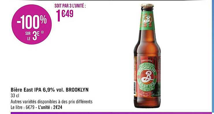 bière east ipa 6,9% vol. brooklyn