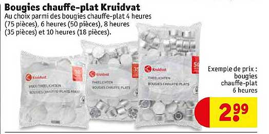 bougies chauffe-plat kruidvat