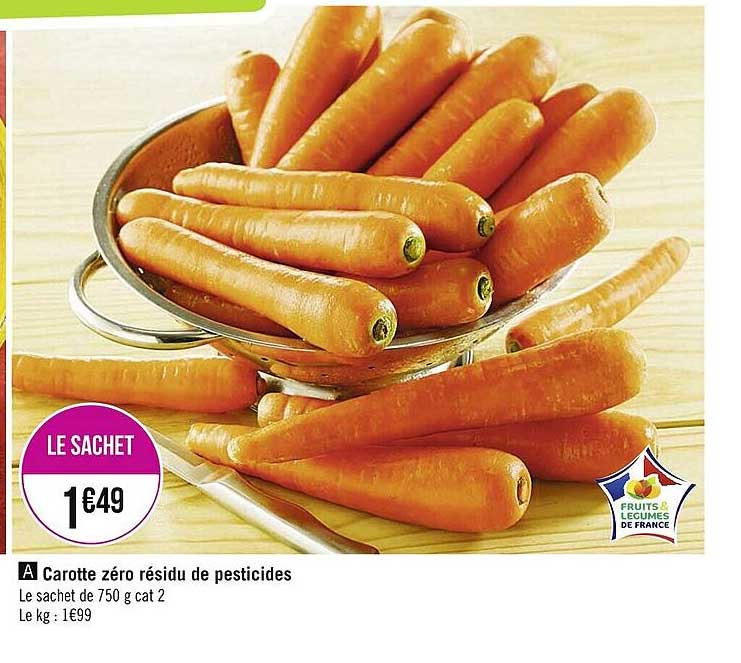 carotte zéro résidu de pesticides