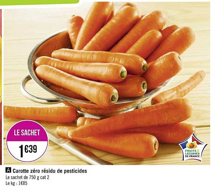 carotte zéro résidu de pesticides