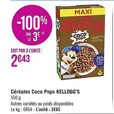 céréales coco pops kellogg's