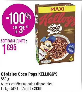 céréales coco pops kellogg's