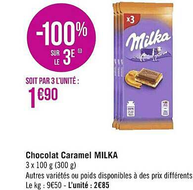 Chocolat Caramel Milka