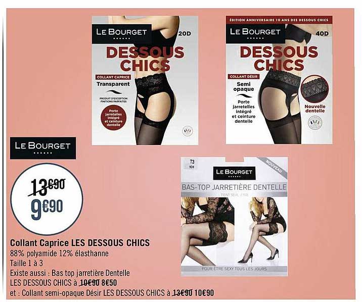 collant caprice les dessous chics le bourget