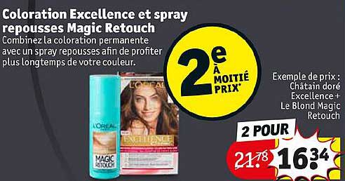 Coloration Excellence Et Spray Repousses Magic Retouch