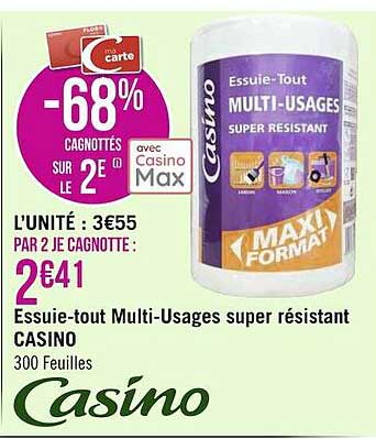 Essuie-tout Multi-usages Super Résistant Casino