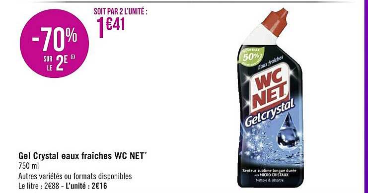 gel crystal eaux fraîches wc net