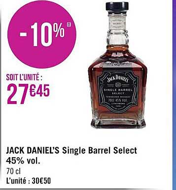 jack daniel's single barrel select 45% vol.