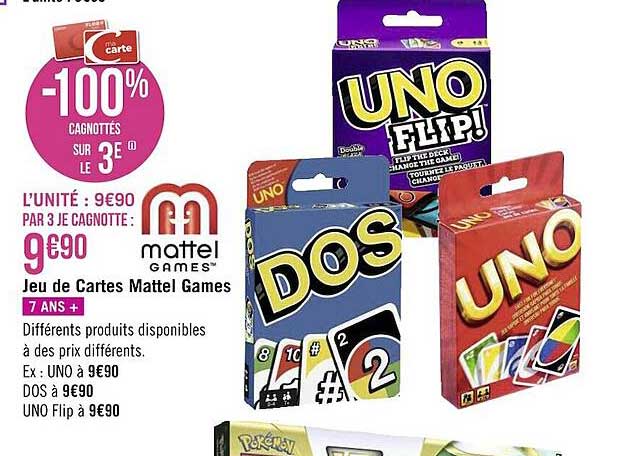 jeu de cartes mattel games