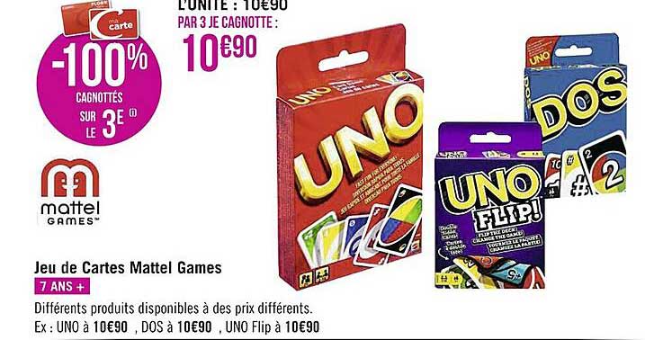 jeu de cartes mattel games