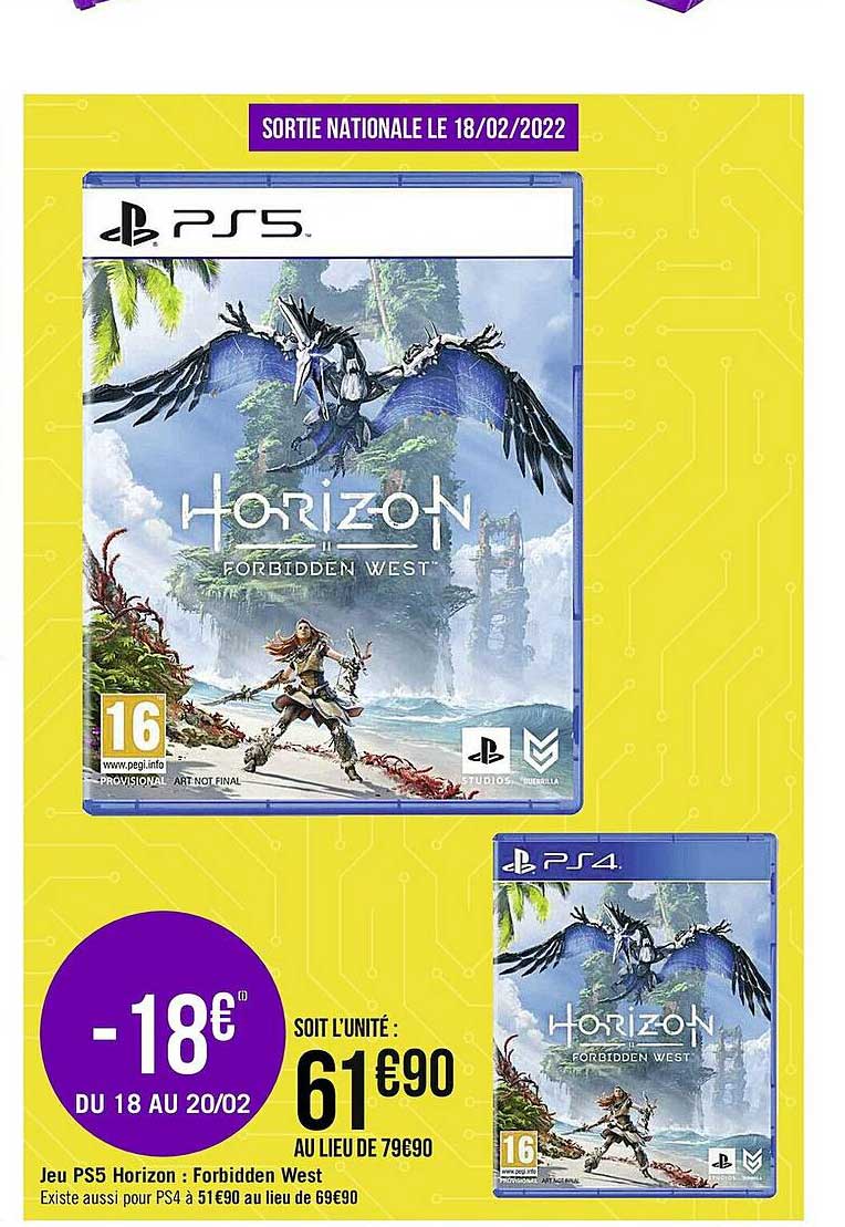 jeu ps5 horizon : forbidden west