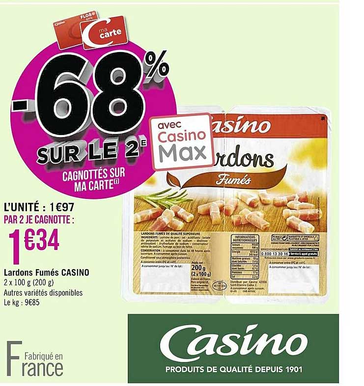 Lardons Fumés Casino