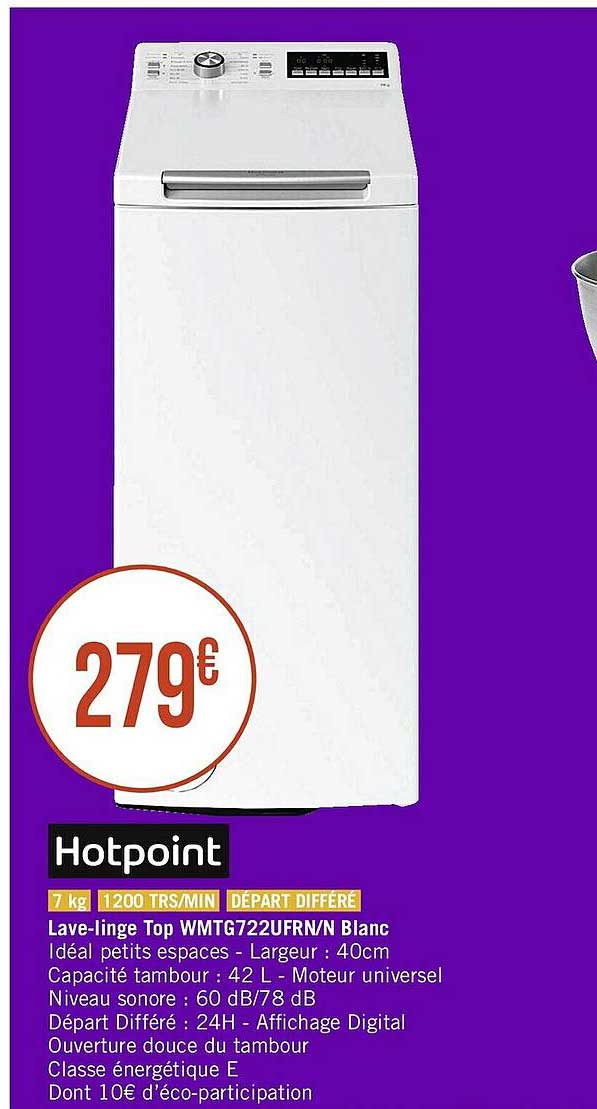 lave-linge top hotpoint