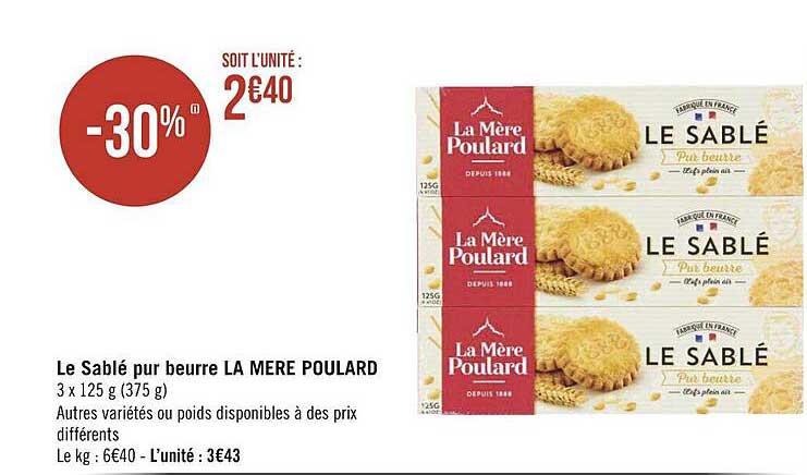 le sablé pur beurre la mère poulard