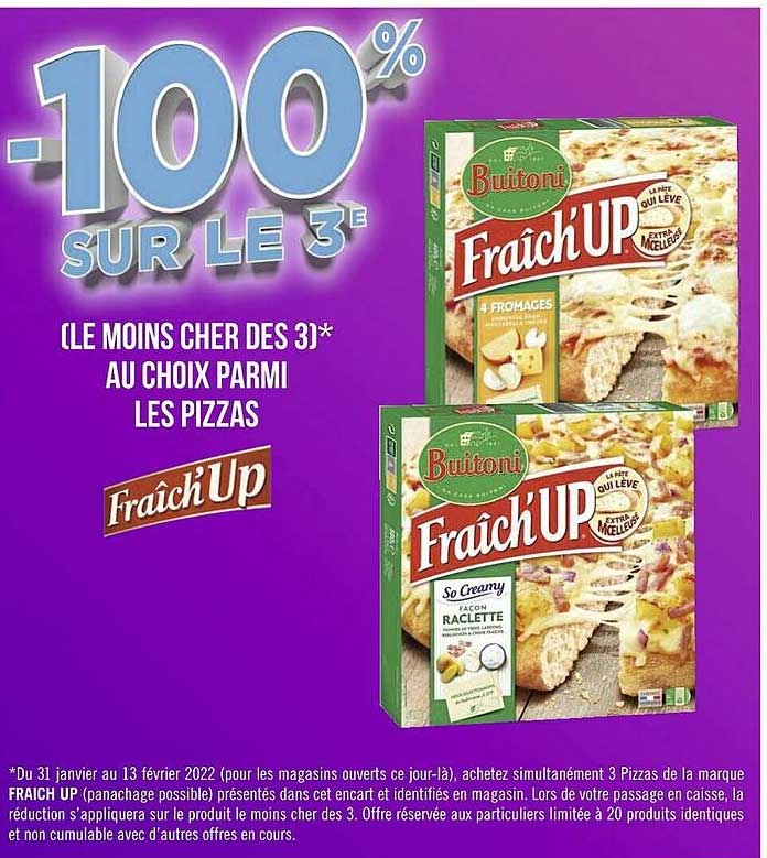 les pizzas fraîch'up