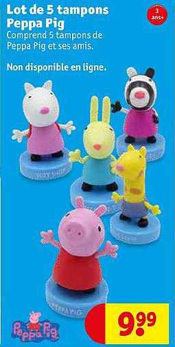 lot de 5 tampons peppa pig