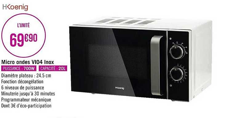 micro ondes vi04 inox hKoenig