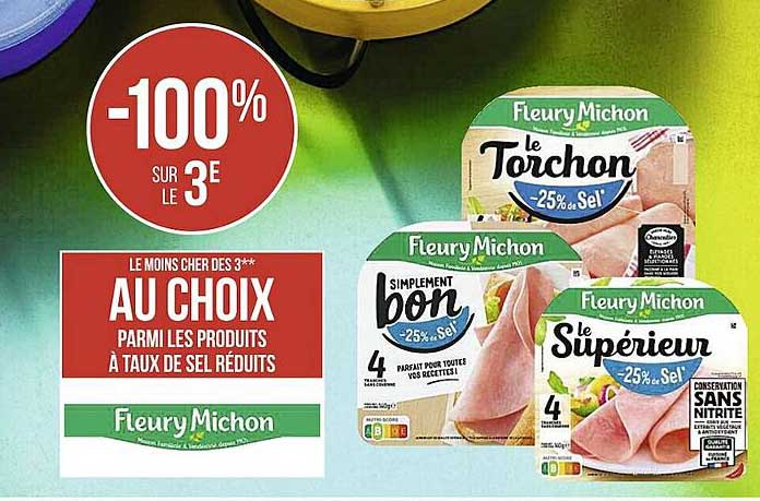 produits à taux de sel réduits fleury michon