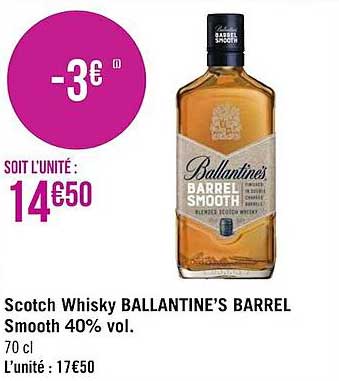 scotch whisky ballantine's barrel smooth 40% vol.