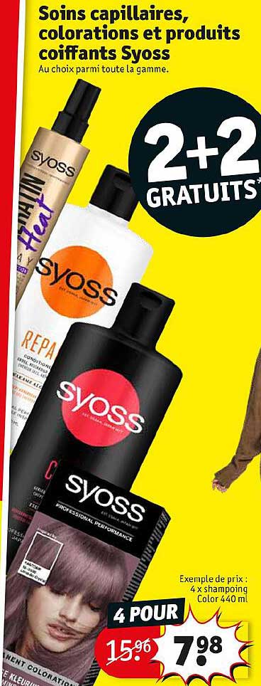 soins capillaires, colorations et produits coiffants syoss